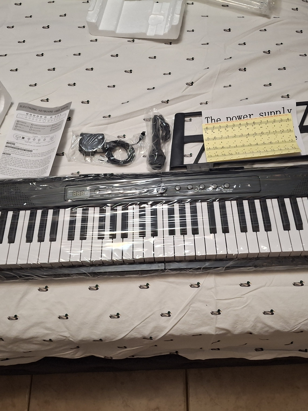 88-Key Portable Electronic Keyboard - Black